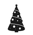 christmas tree icon vector image vector image