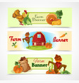 farm banners set vector image