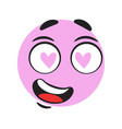 funny love emoticon vector image vector image