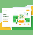 landing page template data science concept vector image