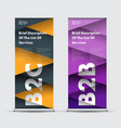 roll-up banner templates with intersecting vector image