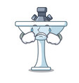 crying on bath room cartoon sink shape vector image