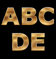 gold letters set a-e vector image