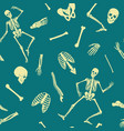 human skeleton seamless pattern vector image
