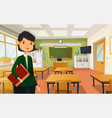 woman teacher at college or school classroom vector image