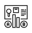 comparison market line icon vector image
