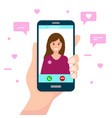 video chat or communication app concept vector image