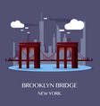 brooklyn bridge new york vector image vector image