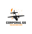 parachuting from plane logo vector image vector image