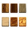 set of wooden boards vector image