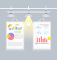 statistical charts and graphs vector image