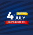 4th july with usa flag independence day banner vector image