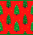 christmas tree red seamless pattern vector image vector image