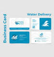 collection bottled water delivery realistic vector image
