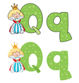 letter q queen vector image
