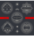 set line heraldic emblems and labels vector image vector image
