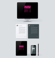 stationery branding mock-up template vector image vector image