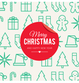 christmas card icons vector image