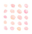hand painted soft pink and peach watercolor dots vector image vector image