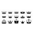 crown silhouette icon set collections queen vector image vector image