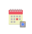 flat style calendar icon vector image