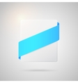 paper badge with blue silk ribbon vector image