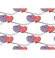 seamless background with hearts vector image