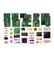 semiconductor circuit boards hardware computer vector image vector image