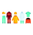 workwear professional clothes uniformed personal vector image vector image
