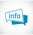 info as speech bubble icon element of web icon vector image vector image