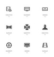 set of 9 editable movie icons includes symbols vector image vector image