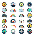 speedometer symbols level fuel rating indication vector image vector image