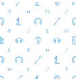 ear icons pattern seamless white background vector image vector image
