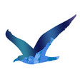 flying seagull silhouette concept vector image vector image