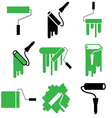 logo icons rollerpaint vector image vector image