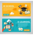 education and e-learning concept banners vector image