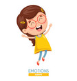 happy kid emotion vector image