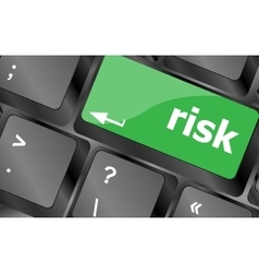 Risk management keyboard key showing business Vector Image