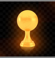 winner volleyball cup award golden trophy logo vector image vector image