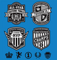 athletic crest emblems vector image vector image