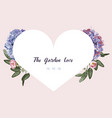 purple and pink floral in garden invitation card vector image vector image