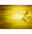 woman running for gold vector image vector image