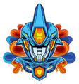 robot shark head mascot logo vector image vector image