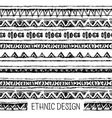 tribal ethnic stripe seamless black and white vector image