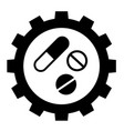 pharmaceutical industry icon sign vector image vector image