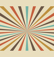 sunburst ray retro background sun vector image vector image