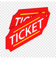 two red tickets isometric icon vector image