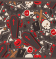 vampire icons in seamless pattern vector image