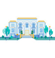 classic ancient university building facade vector image