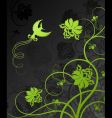 floral background with bird vector image vector image